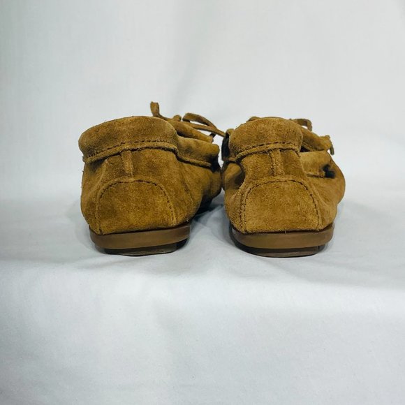 Minnetonka Kilty hardsole fringe slip-on Brown 6.5 - Picture 3 of 9
